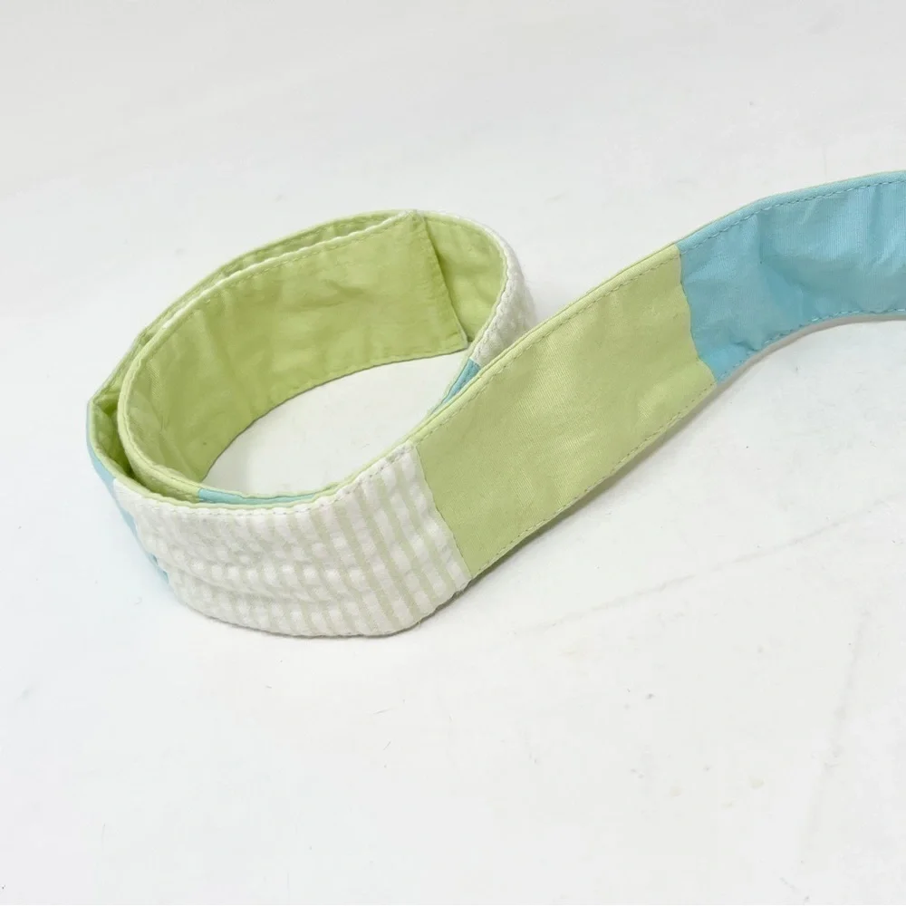 Vintage LILYPAD Women’s Pastel Patchwork Plaid Belt Preppy Southern D-Ring Sz M